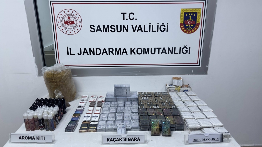 Samsun da tütün ve sigara kaçakçılığı operasyonunda bir zanlı yakalandı