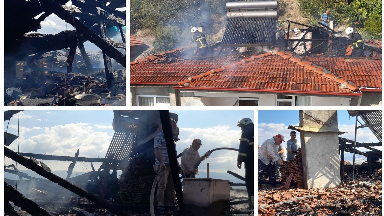 Tokat Erbaa'da çatı yangını korkuttu
