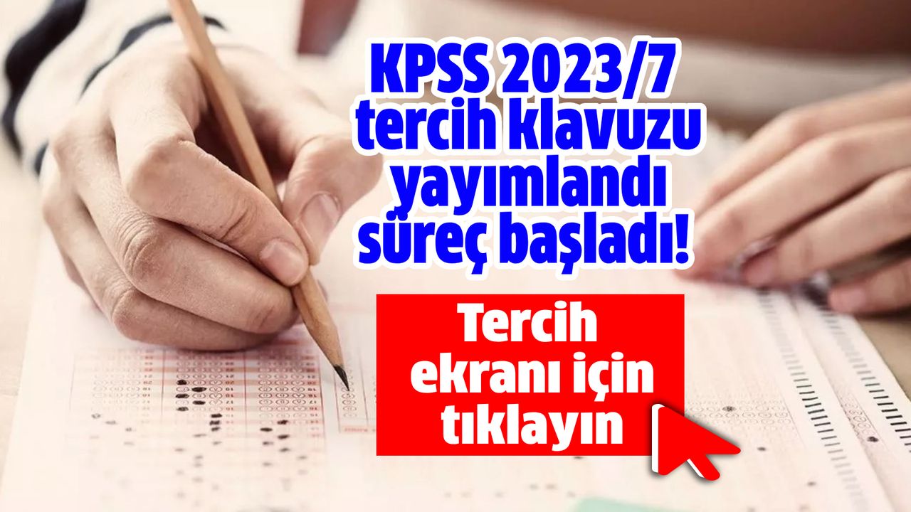 KPSS 2023/7 Tercih Klavuzu Yayımlandı, Süreç Başladı! - Hürsöz Gazetesi