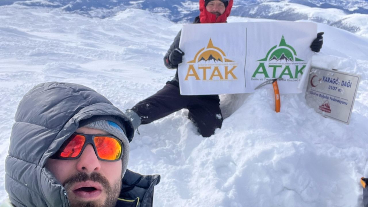 Giresun'da 3107 metre yüksekliğindeki dağda kış tatbikatı gerçekleştirdi