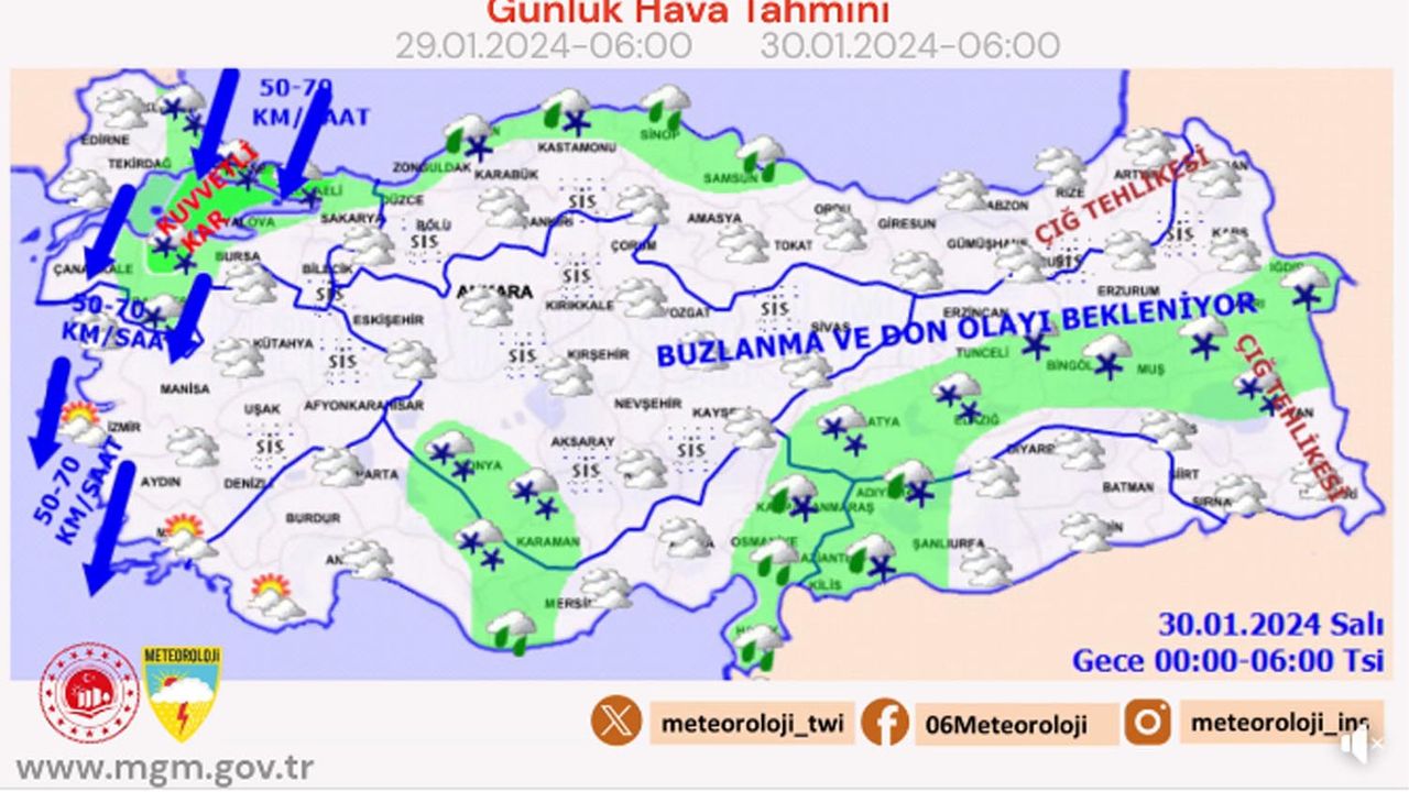 Tokat ve Türkiye için hava durumu: Don olaylarına dikkat!