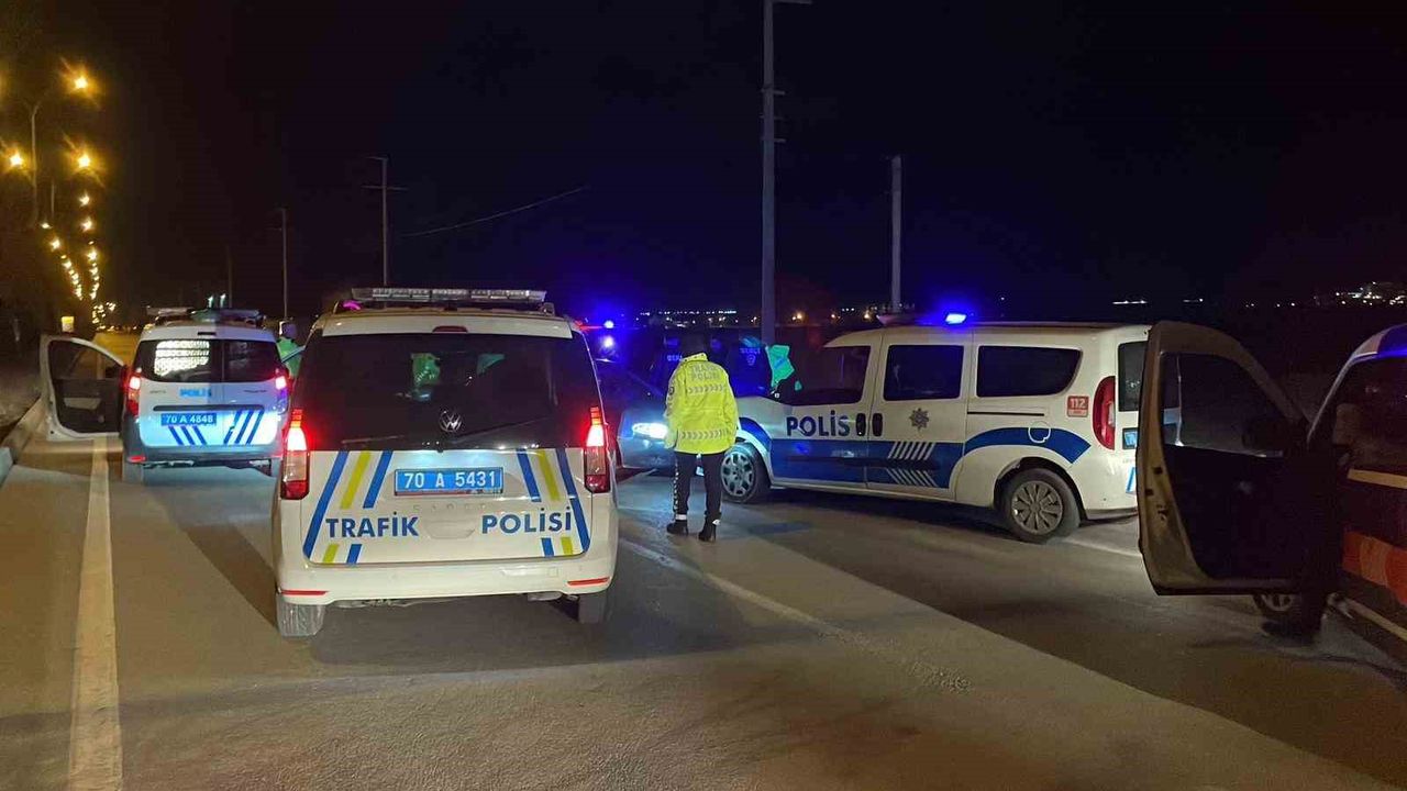 Karaman'da polisten kaçan alkollü sürücü kovalamaca sonucu yakalandı