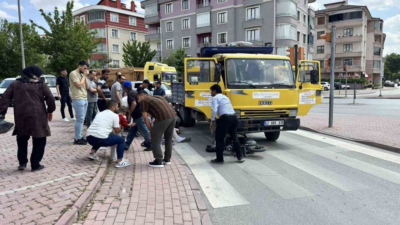 Kamyonetin altında kalan elektrikli bisiklette can pazarı: 3