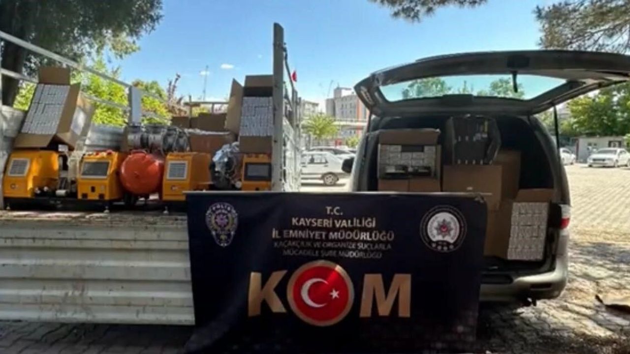 Kayseri'de 1 milyon 50 bin adet makaron ele geçiri