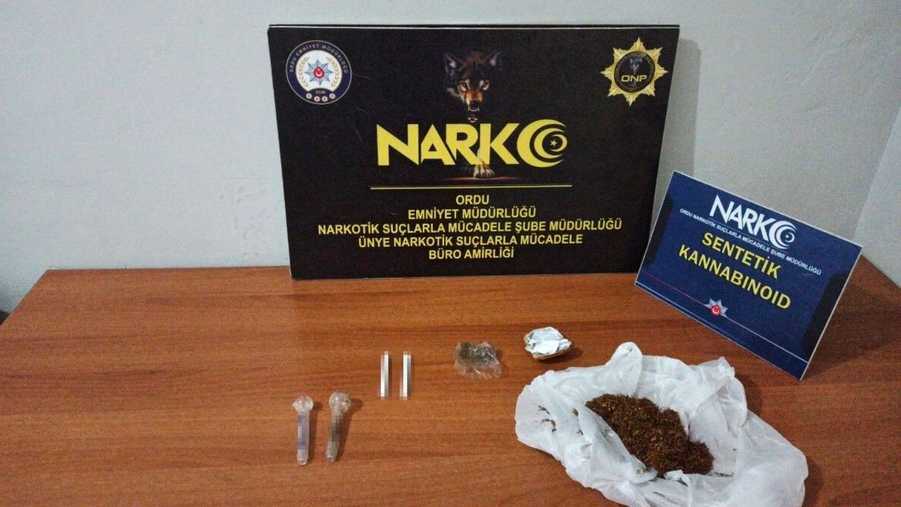 Ordu'da uyuşturucu operasyonlarında 2 şüpheliye adli işlem