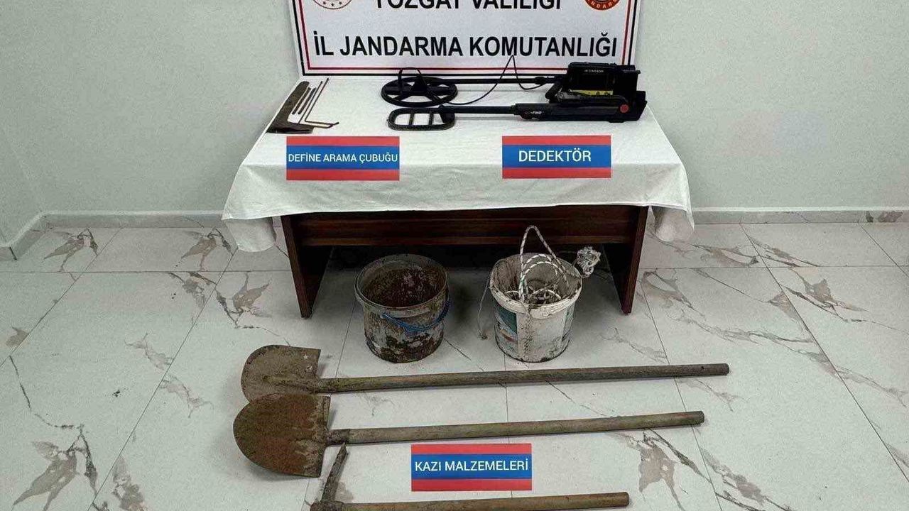 Yozgat'ta kaçak kazı yapan 7 kişi yakalandı