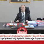 CHP Tokat İl Başkanı Çağdaş Kurtgöz’den Önemli Açıklamalar: “Türkiye’yi Hak Ettiği Aydınlık Geleceğe Taşıyacağız”