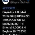 Balıkesir’de 4 büyüklüğünde deprem