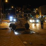 Gümüşhane'de otomobil refüjü aşıp karşı şeride geçti: 1 yaralı