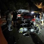 Samsun'da SUV araç ile motosiklet kafa kafaya çarpıştı: 1 yaralı