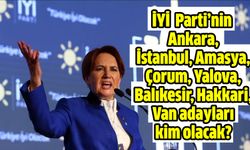 İYİ Parti’nin Ankara, İstanbul, Amasya, Çorum, Yalova, Balıkesir, Hakkari, Van adayları kim olacak?