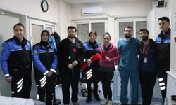 Amasya'da polisler, sağlık çalışanlarının bayramını kutladı