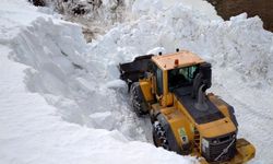 Bayburt- Trabzon arasında ilkbaharda karla mücadele
