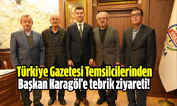 Türkiye Gazetesi Temsilcilerinden Başkan Karagöl'e tebrik ziyareti!
