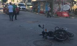 Amasya'da otomobille çarpışan motosikletin sürücüsü yaralandı