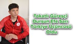 Tokatlı Güreşçi Dursun Efe Sarı Türkiye Üçüncüsü Oldu