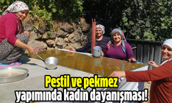 Pestil ve pekmez yapımında kadın dayanışması!