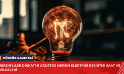 Mersin'liler Dikkat! 11 Ağustos Mersin Elektriki Kesintisi Saat ve Bölgeleri