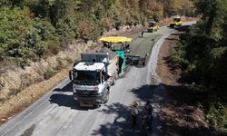 Korugöl Tabiat Parkı güzergahında yol yapım çalışmaları sürüyor