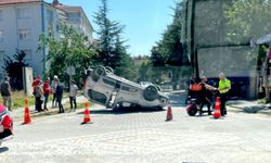 Konya’da otomobil takla attı: 1 yaralı