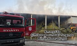 Amasya'da Çiftlik Deposundaki Yangında Büyük Hasar Oluştu