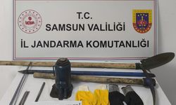 Samsun'da kaçak kazı yapan 2 kişi suçüstü yakalandı