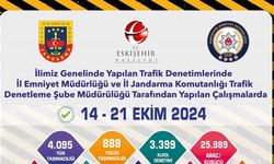 Eskişehir’de 1 hafta içerisinde 25 bin 989 araç ve sürücü denetlendi