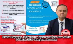 Müdür Dağlıoğlu, Ehliyetlerin Yenilenmesi İçin Son Tarihin 31 Aralık 2024 Olduğunu Hatırlattı