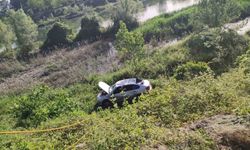 Samsun’da otomobil şarampole uçtu: 2 yaralı