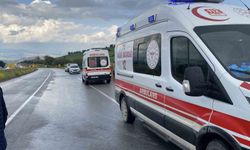 Tarlaya uçan otomobildeki 3 kişi yaralandı