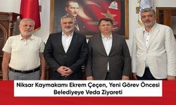 Niksar Kaymakamı Ekrem Çeçen, Yeni Görev Öncesi Belediyeye Veda Ziyareti