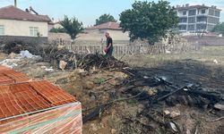 Kulu’da bahçe içerisinde ağaç yangını