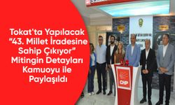 CHP “43. Millet İradesine Sahip Çıkıyor” Mitingi’ni Tokat’ta Yapacak