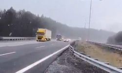 TEM’in Bolu geçişinde kar başladı