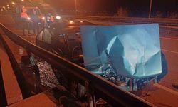 Çorum'da otomobil bariyerlere çarptı: 1 yaralı