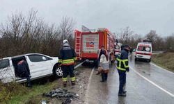 Hafif ticari araç kamyona çarptı: 2 yaralı