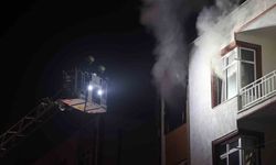 Konya'da apartman dairesinde korkutan yangın