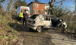 Ordu'da otomobil fındık bahçesine devrildi: Anne ve kızı yaralandı