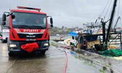 Ordu'da su alarak batma tehlikesi olan tekneye ekipler müdahale etti