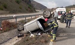 Tokat'ta kontrolden çıkan otomobil ters döndü: 5 yaralı