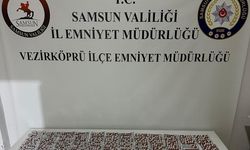 Vezirköprü'de araçta bin 308 adet uyuşturucu hap ele geçirildi