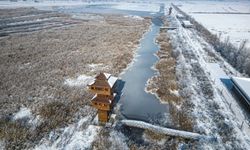 Tokat Kaz Gölü Beyaza Büründü! Buz Tutan Göl Büyüledi