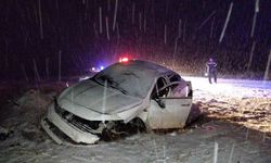 Çorum'da kar yağışı kazayı beraberinde getirdi: 7 yaralı