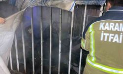 Karaman'da şarja bırakılan elektrikli bisikletler yandı