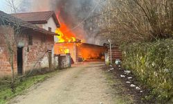 Bartın'da yanan ev kullanılamaz hale geldi