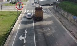 Kurallara uymayan sürücüler dron ile görüntülendi