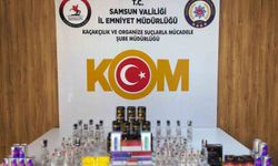 Samsun'da kaçak içki ve tütün operasyonu: 64 şişe sahte alkol ele geçirildi