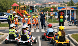 Tokat’ta Çocuklara Uygulamalı Trafik Eğitimi Programı Hızla Devam