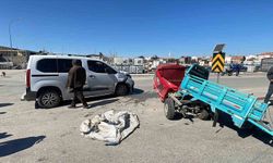Karaman'da bir kişinin ağır yaralandığı kaza anı kamerada