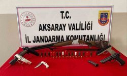 Aksaray'da jandarmadan kaçak silah operasyonu